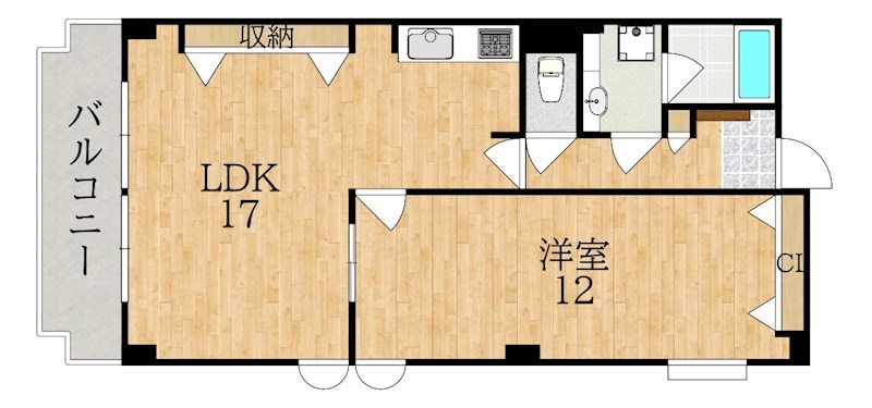 アネックス富雄 201号室 間取り