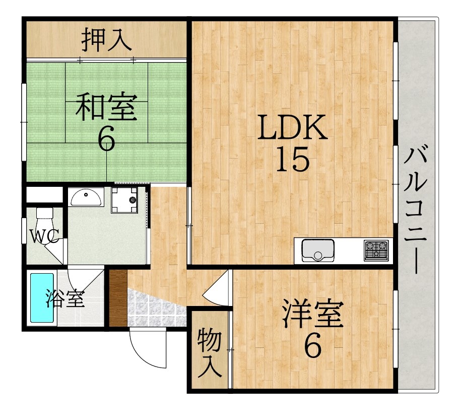 ヴィルドミール富雄 間取り図