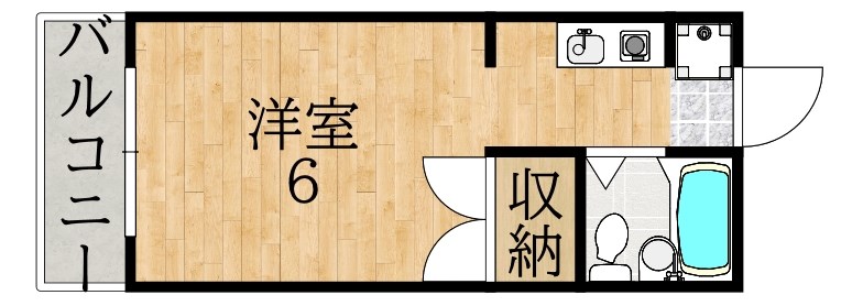 エクセレント河 406号室 間取り