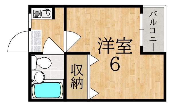 エムズ富雄 C号室 間取り