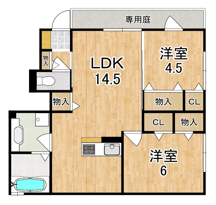 オートルフォワ・パレ 101号室 間取り