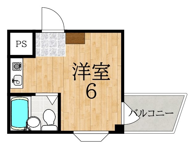 ウェルネス帝塚山 202号室 間取り