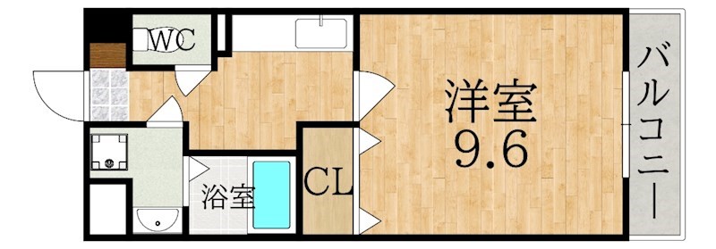 カサフェリス富雄 301号室 間取り