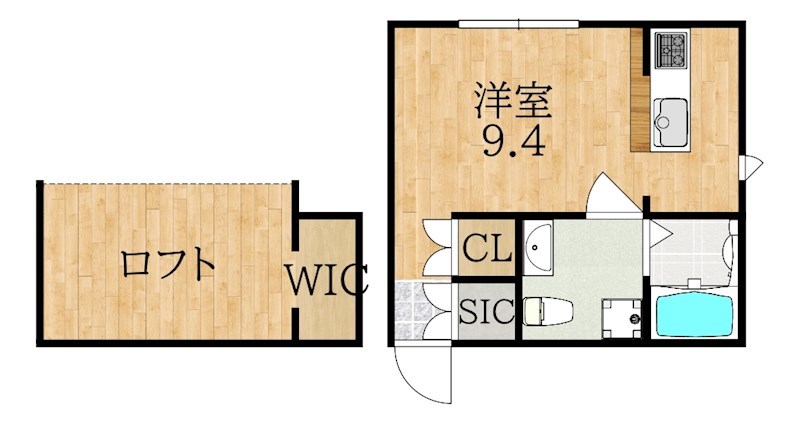 カサフェリス富雄弐番館 202号室 間取り