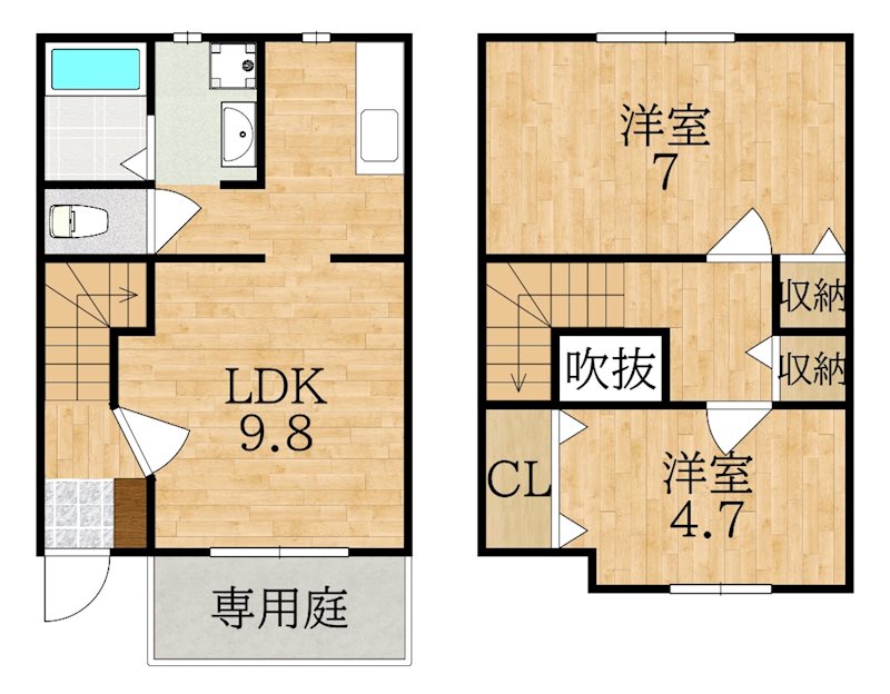 グリーンコーポＵ 間取り図