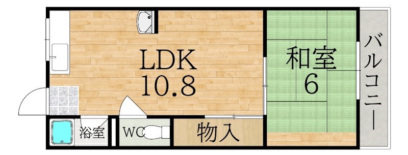 グレーズ鳥見 201号室 間取り