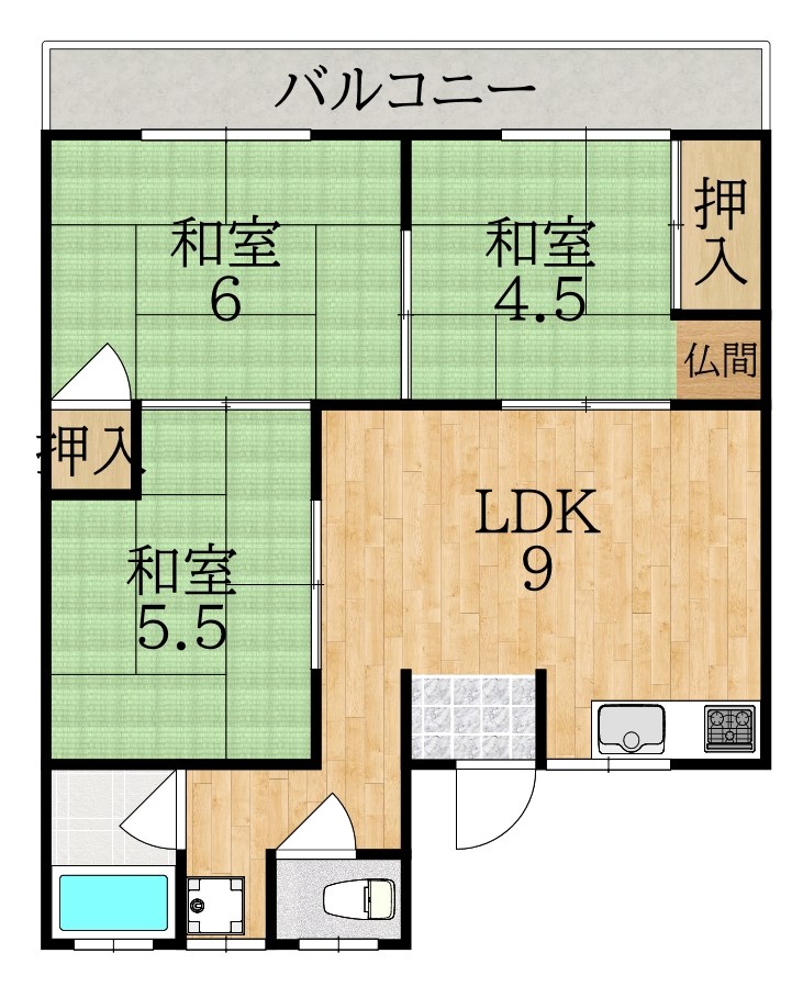 コーポラス三碓 間取り図