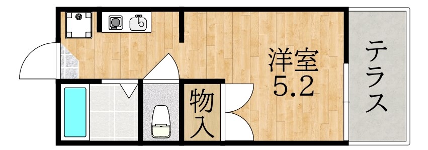 コーポM one C号室 間取り