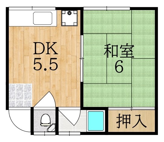 藤川荘 201号室 間取り