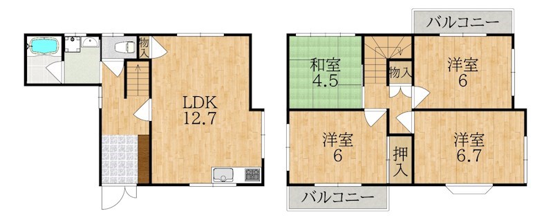 二名1丁目戸建 間取り