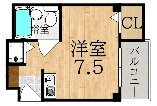 シティロイヤル富雄南 101号室 間取り