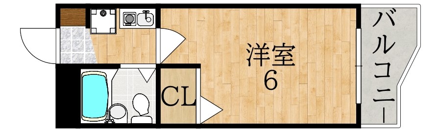シティパレス富雄北 401号室 間取り