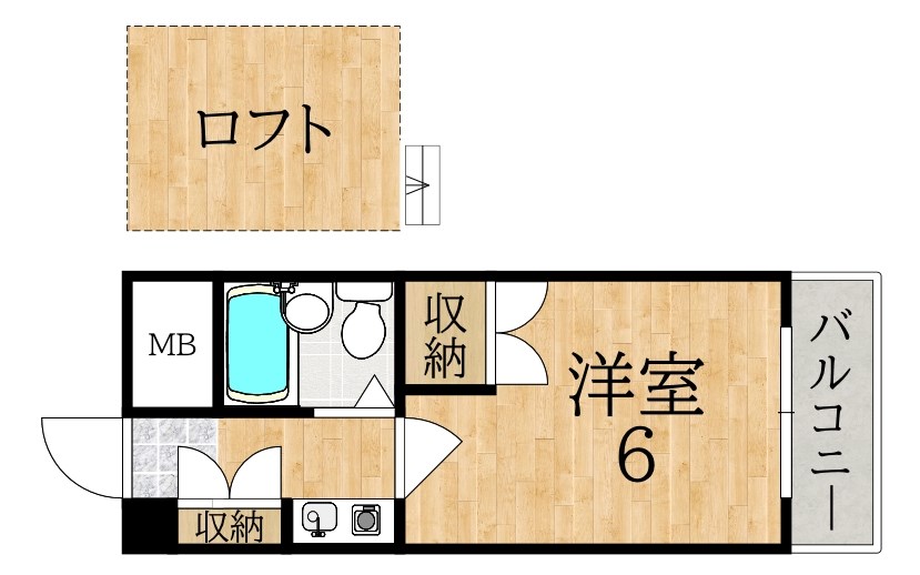 シティパレス21富雄元町Part1 303号室 間取り