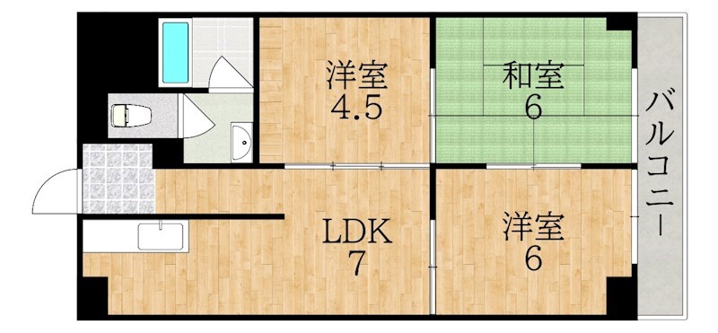 大和ビルマンションＢ棟 間取り図