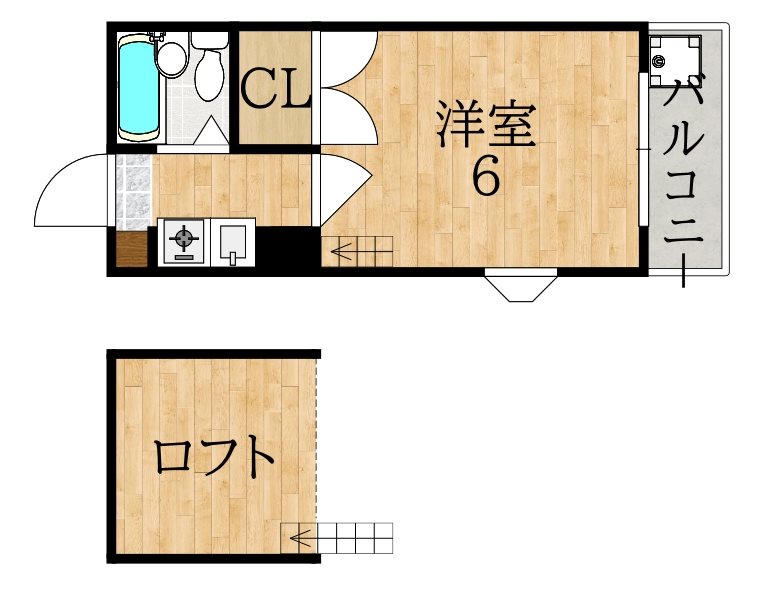 シティパレス21富雄元町Part2 203号室 間取り