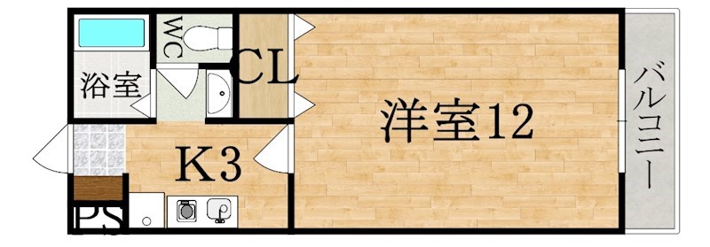 エスペランサ森川Ⅱ 202号室 間取り