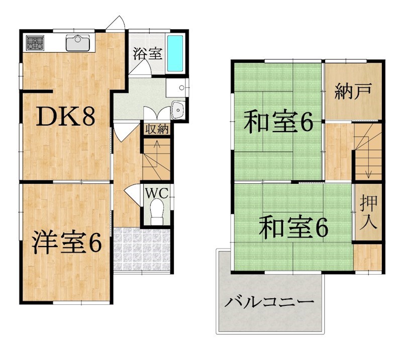 生駒市俵口町161-16貸家 間取り