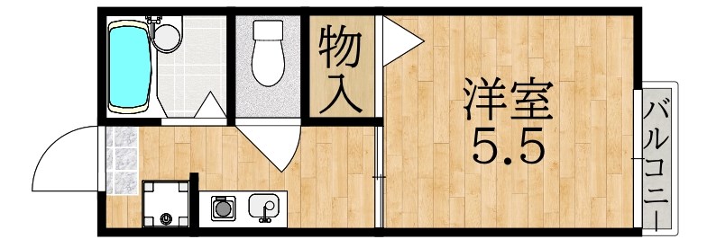 リヴィエール富雄 110号室 間取り