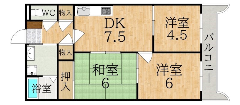 ラ・サンフォニー 206号室 間取り