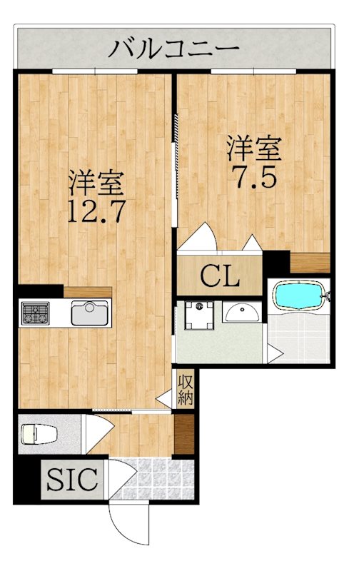 ヒルズ奈良鳥見 307号室 間取り