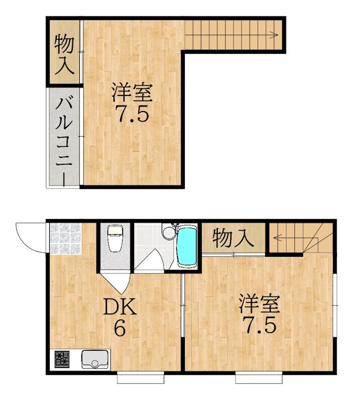 ハーティーハイツ 3-F号室 間取り