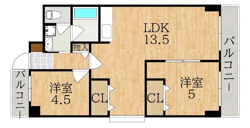 トリミティー中西ビル 間取り図