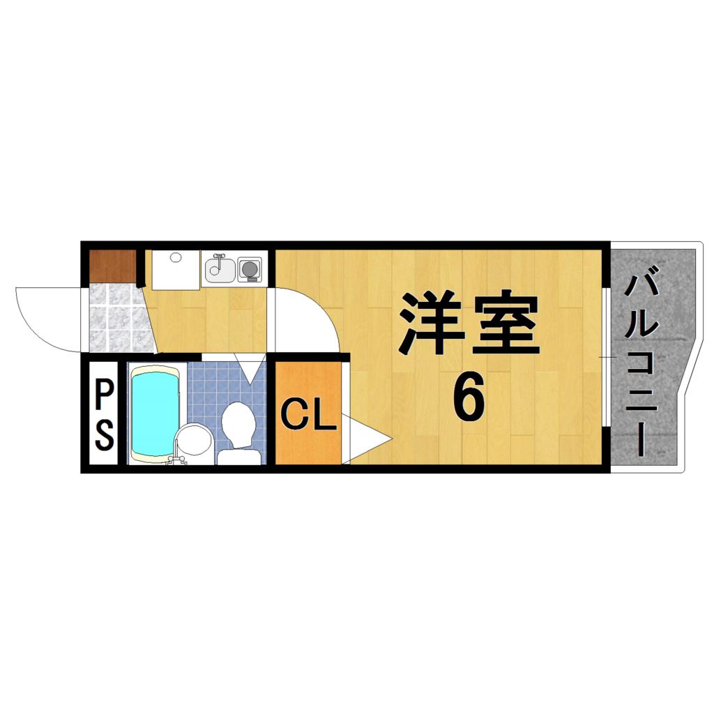 シティパレス富雄北 313号室 間取り