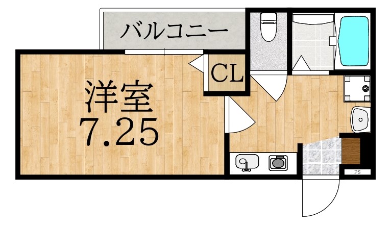 SEDICI　VISTE 201号室 間取り