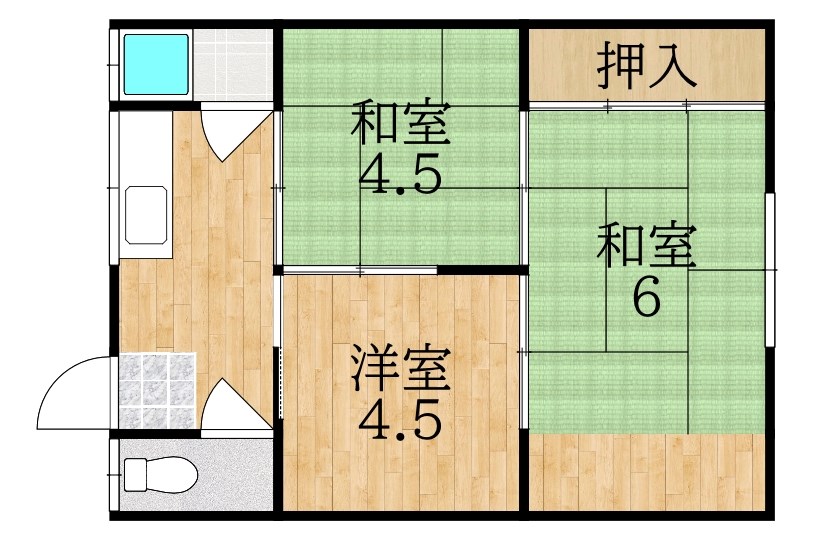 みゆき荘 201号室 間取り