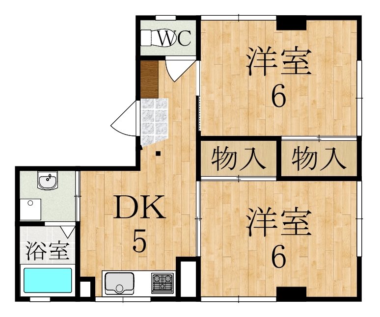 海老山マンション 201号室 間取り