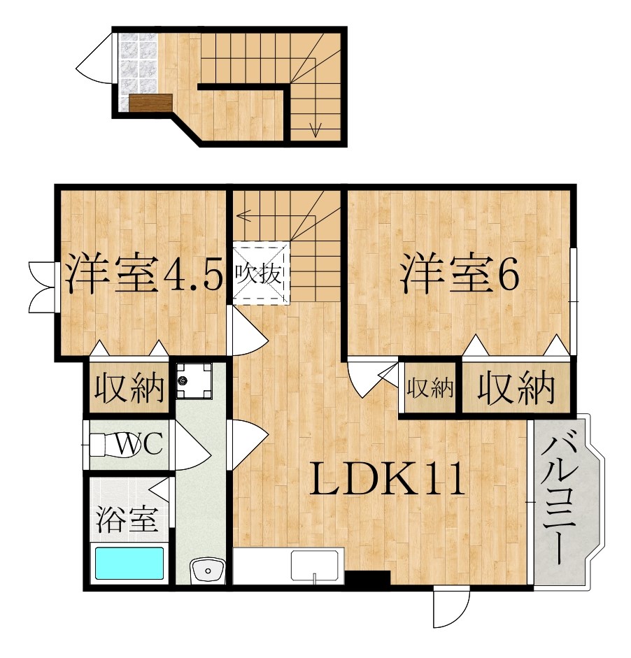 パークサイドコート1 203号室 間取り