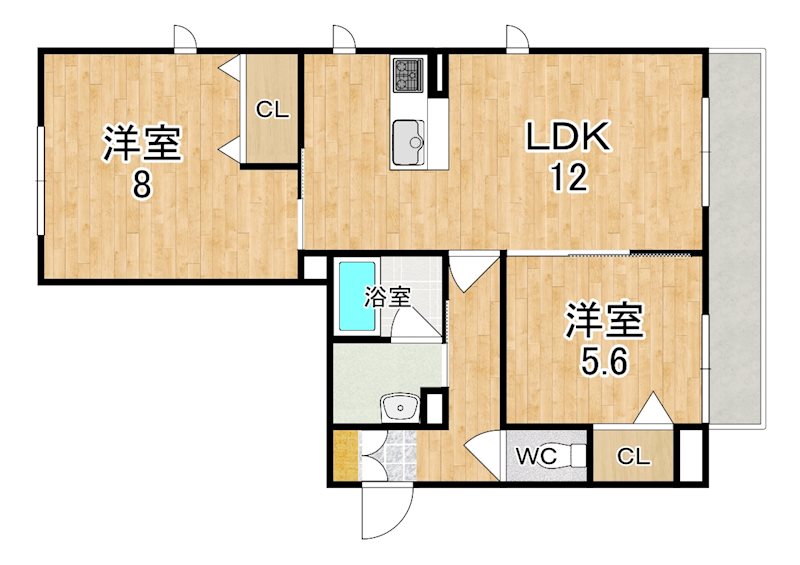 ＯＭＯ東大Ⅰ 203号室 間取り