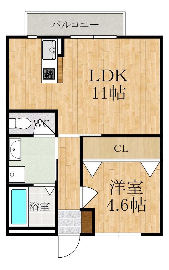 tertiary大和八木 105号室 間取り