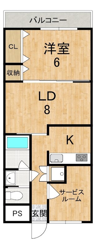 楠本第２ビル 203号室 間取り