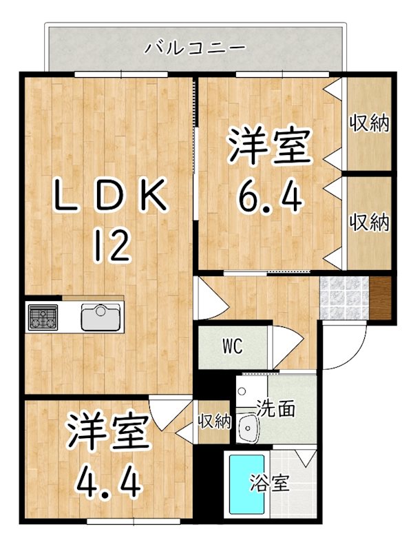 コンフォート小川 101号室 間取り