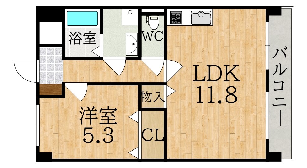 Ｈａｌｅ学園前 207号室 間取り