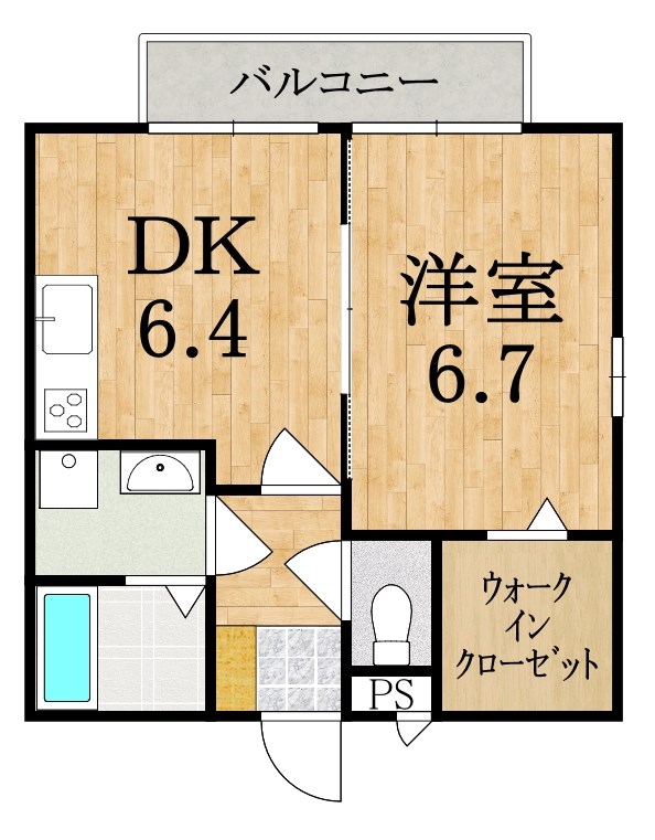 エルクレール 106号室 間取り