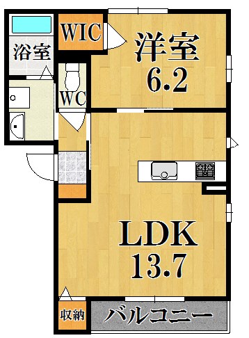 ヴィア　ソーレ  202号室 間取り