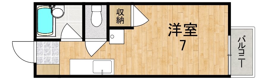 リバティー山田川 202号室 間取り