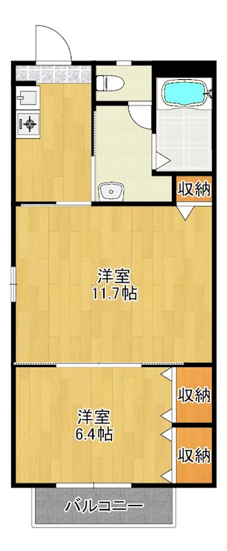 メゾンド・グレース 202号室 間取り