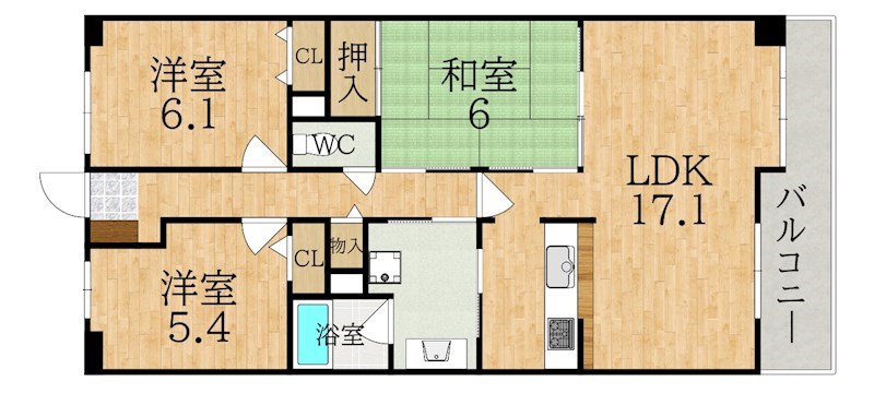 コスモヒルズあやめ池 間取り図