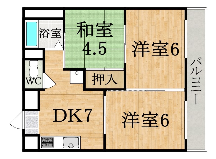新栄マンション 102号室 間取り