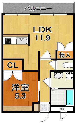 Ｍｅｒｖｅｉｌｌｅ二階堂 間取り図