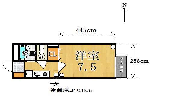 フレンドリーハウス新大宮 203号室 間取り