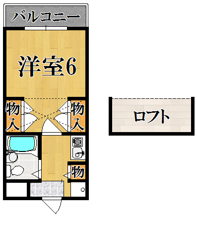 シティパレス西大寺北町Ｐ－１ 208号室 間取り