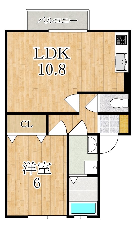 コロ・ポックル 202号室 間取り