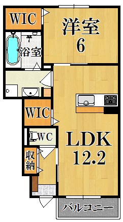 ルミエール 102号室 間取り