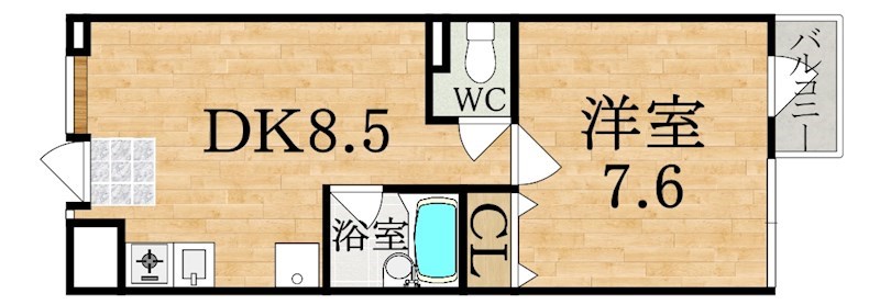 ラカーサ慈光 310号室 間取り