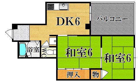 中井マンション 203号室 間取り