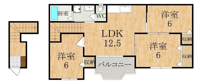 ジェルメ 205号室 間取り